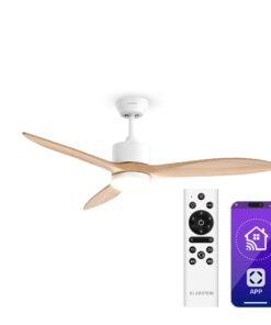 Klarstein SkyBreeze okos mennyezeti ventilátor világítással | 132 cm | 27 W | Csendes | LED | Fa