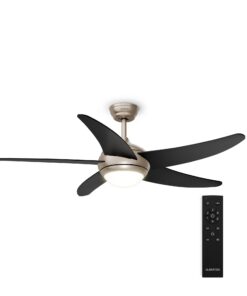 Klarstein Bolero mennyezeti ventilátor világítással | 132 cm | 35 W | Csendes működés | Fa