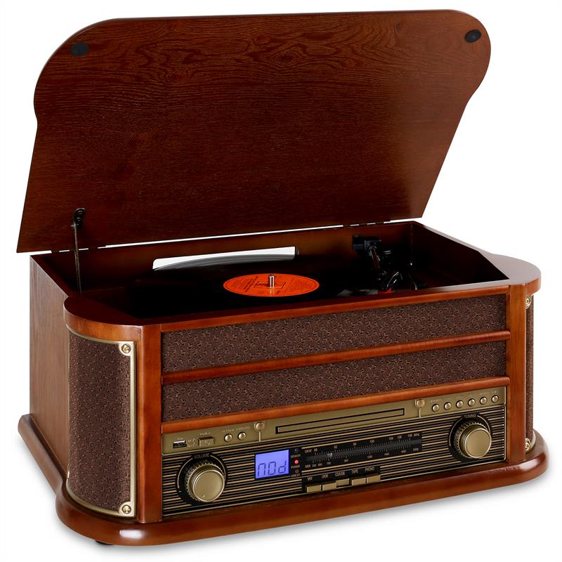 Auna Belle Epoque 1908 Retro sztereórendszer Bluetooth, USB, CD, MP3