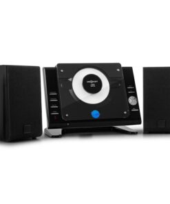 OneConcept Vertical 70, sztereó rendszer, CD, USB, MP3, AUX, fekete