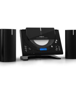 OneConcept Vertical 80, sztereó rendszer, CD, USB, MP3, AUX, fekete