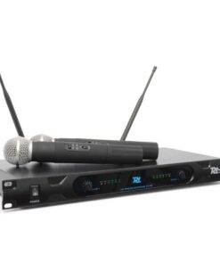 Power Dynamics PD722H, 2 csatornás UHF vezeték nélküli mikrofon rendszer, 2 x vezeték nélküli mikrofon