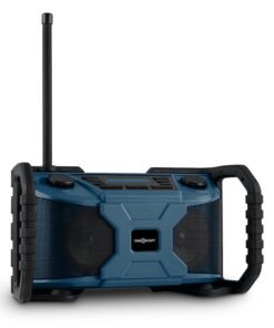 OneConcept Workside kültéri hangfal rádióval, DAB+, FM, bluetooth, USB, IP54, elem, kék