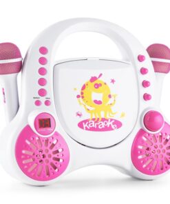Auna Rockpocket, fehér, gyerek karaoke rendszer, CD, AUX, 2 x mikrofon, matrica készlet