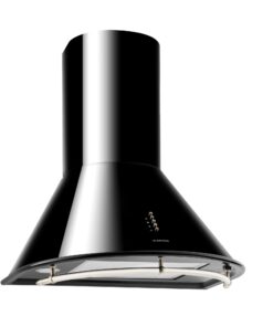Klarstein Lumio Neo, retró kéményes páraelszívó, 60 cm, 615 m³/ó, nemesacél, fekete