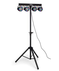Ibiza DJLIGHT80LED, állvány négy 1 W-tos RGBW LED PAR reflektorral