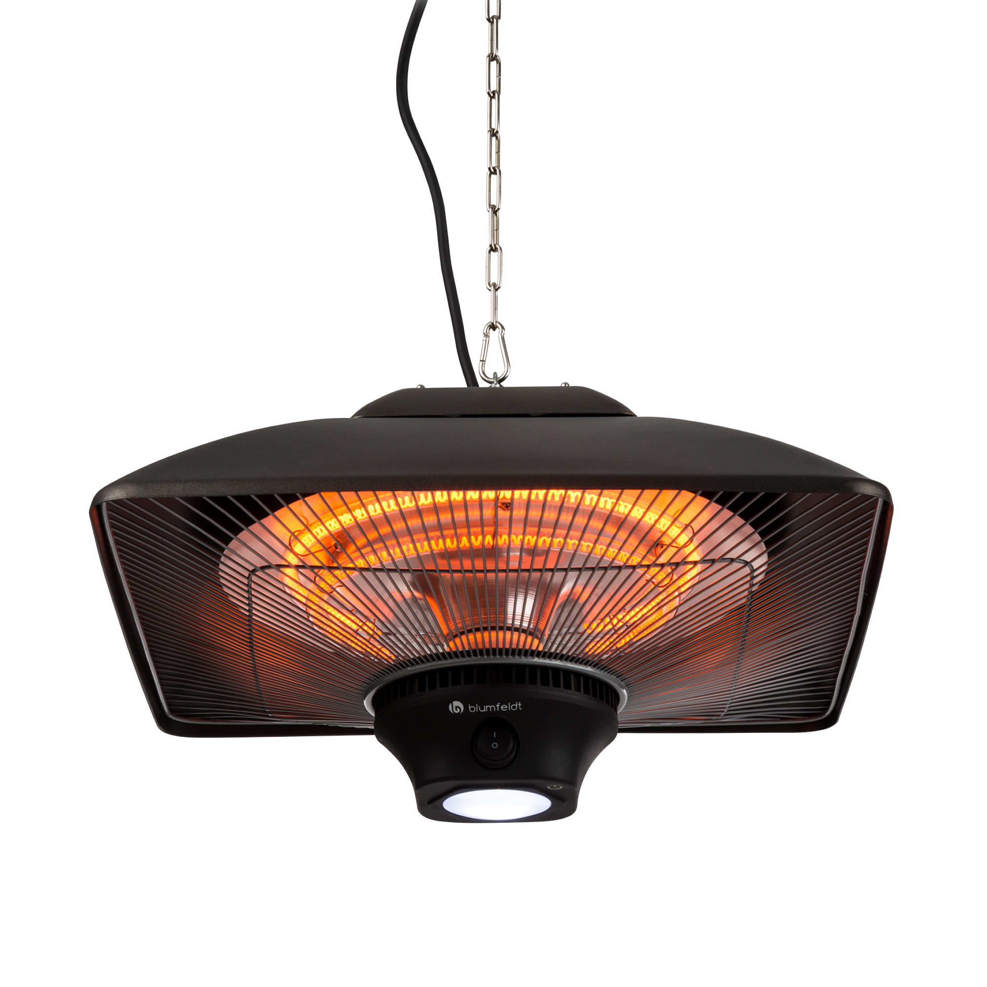 Blumfeldt Heat Square, infravörös hősugárzó, 1000 / 2000 W, szén fűtőtest, IP24, LED