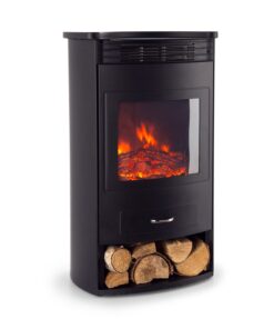 Klarstein Bormio, elektromos kandalló, 900/1800 W, termosztát, heti időzítő, fekete