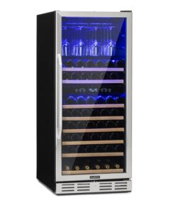 Klarstein Vinovilla 116D, borhűtő, 306 liter, 116 palack, rozsdamentes acél