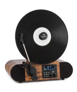 Auna Verticalo SE DAB retro lemezjátszó DAB+ UKW-tuner USB BT AUX fa