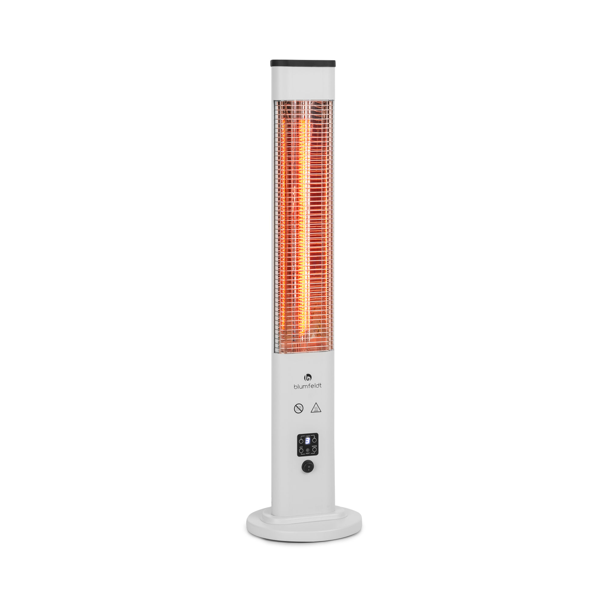 Blumfeldt Heat Guru, kültéri sugárzó fűtőtest, 1200 W, 3 hőfokozat, távirányítóval