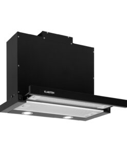 Klarstein Mariana 60, kihúzható páraelszívó, 60 cm, 547 m³/ó, elszívás, LED, fekete