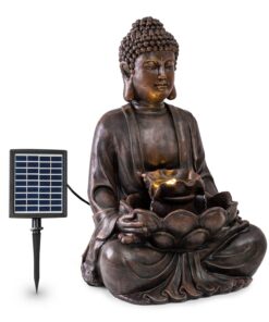 Blumfeldt Dharma napelemes szökőkút LED, 48 x 72 x 41 cm (Sz x M x Mé) Polyresin