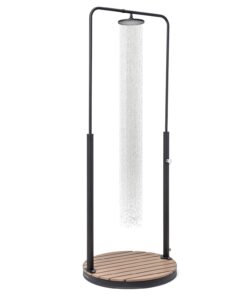 Blumfeldt Sumatra Falls Round kerti zuhany WPC alumínium Ø 80 cm kör alakú