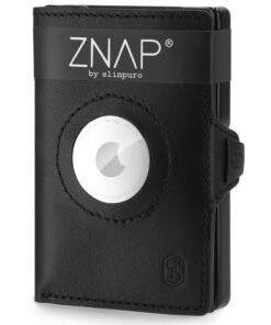 Slimpuro ZNAP Airtag pénztárca 12 kártyával, érmetartóval, 8,9 x 1,8 x 6,3 cm (SzxMxM), RFID védelemmel