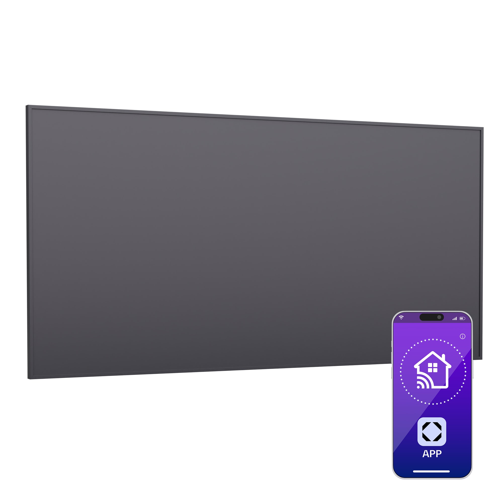 Klarstein Wonderwall Smart Infravörös hősugárzó, 60 x 120cm, Applikáció, 720 W, Heti időzítő, IP24