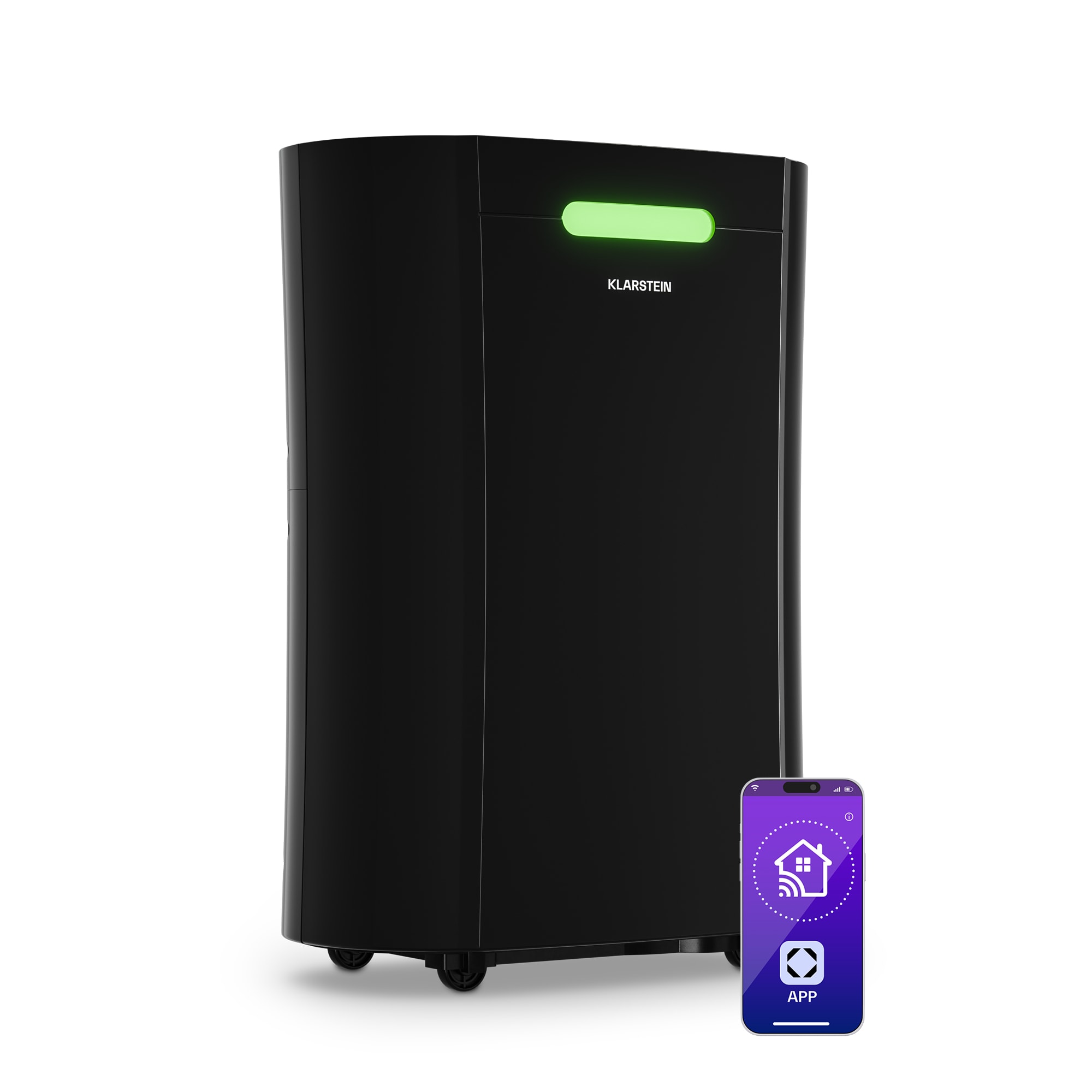 Klarstein AeroDry Smart 12 párátlanító, 12 l/nap, 25-30 m², páratartalom érzékelő, irányítás alkalmazás segítségével, 135 m³/h