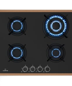 Klarstein Lumiflame gázfőzőlap | 4 égő | Rézkeret | Elektromos gyújtás | 8 kW teljesítmény