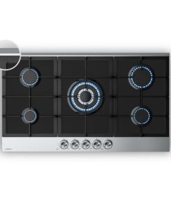 Klarstein Verosteel gázfőzőlap | 5 égőfej | elektromos gyújtás | földgáz és LPG kompatibilis | 10400 W | 90 cm