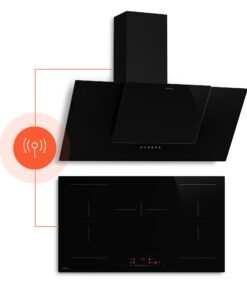 Klarstein HaloSync indukciós főzőlap és páraelszívó | 5 főzőzóna | 11 400 W | 632 m³/h | 90 cm