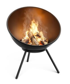 Klarstein Fireball alacsony tűztál | szikravédelem | korrózióálló | masszív | 43 cm | fekete
