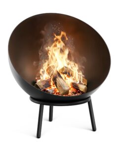 Klarstein Fireball alacsony tűzálló tál | Rozsdamentes | Döntésbiztos | Masszív | 66 cm | Fekete