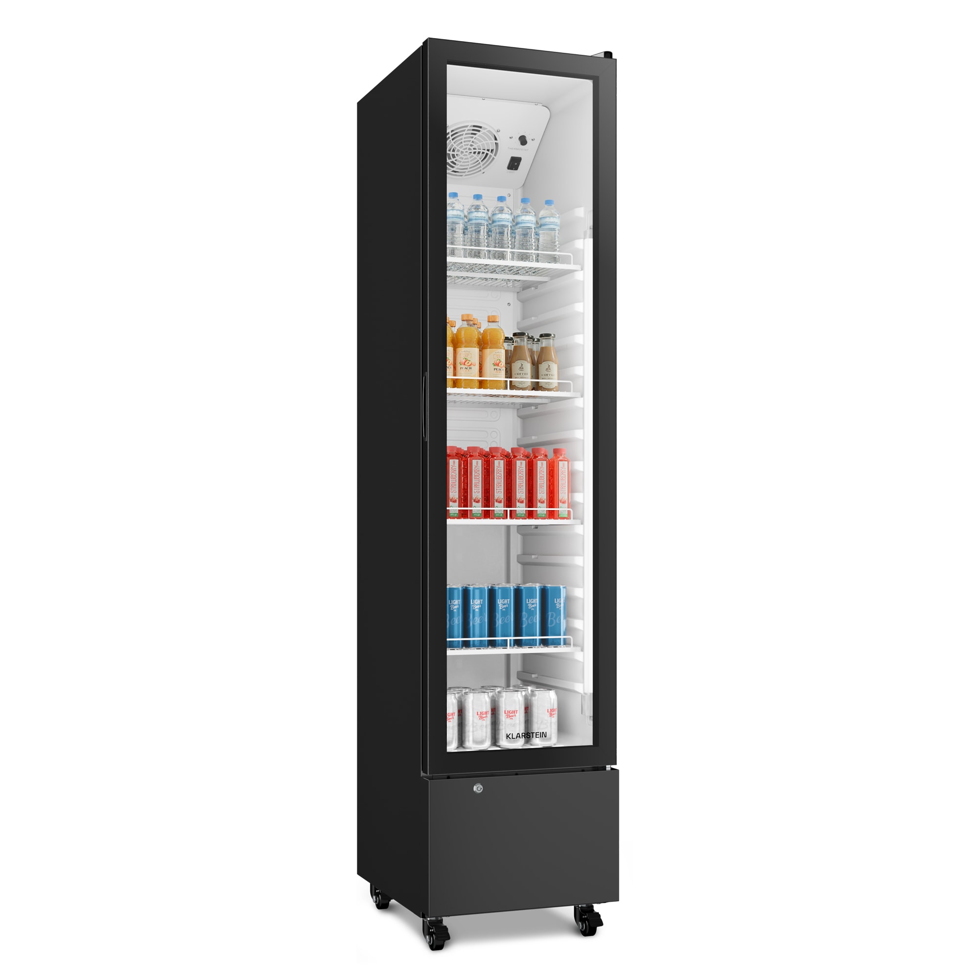 Klarstein GrandCooler Gastro italhűtő | 191,5 x 43 cm | LED-belsővilágítás | Fekete