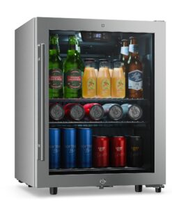 Klarstein LuxeChill, 64 cm, 60L, kültéri italhűtő, ezüst, üvegajtó, A