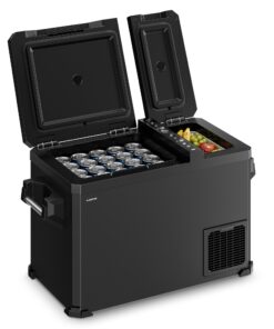Klarstein Arctiq Duo hűtőláda | Kompresszoros | 43 liter | 58 doboz | -18 - 20°C | Fekete | 78 cm