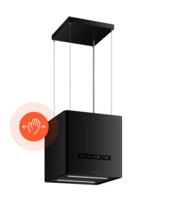 Klarstein Nexture Szabadon függő szigeti páraelszívó | A++ | 40 cm | 661 m³/h | Fekete