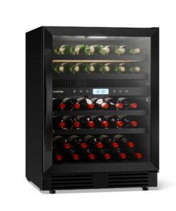 Klarstein VeroSteel beépíthető borhűtő | 2 hűtőzóna | 129 liter | 43 palack | 60 cm