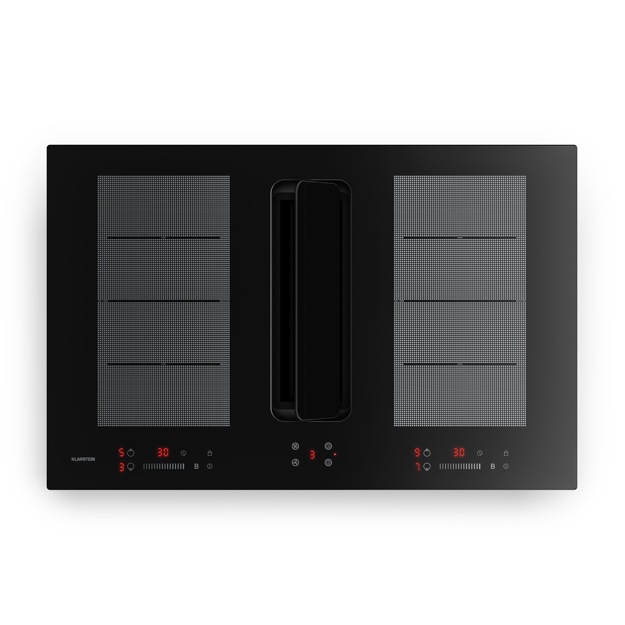 Klarstein ChefFusion indukciós főzőlap páraelszívóval | 4 főzőzóna | 7200 W | 504,3 m³/h | 80 cm