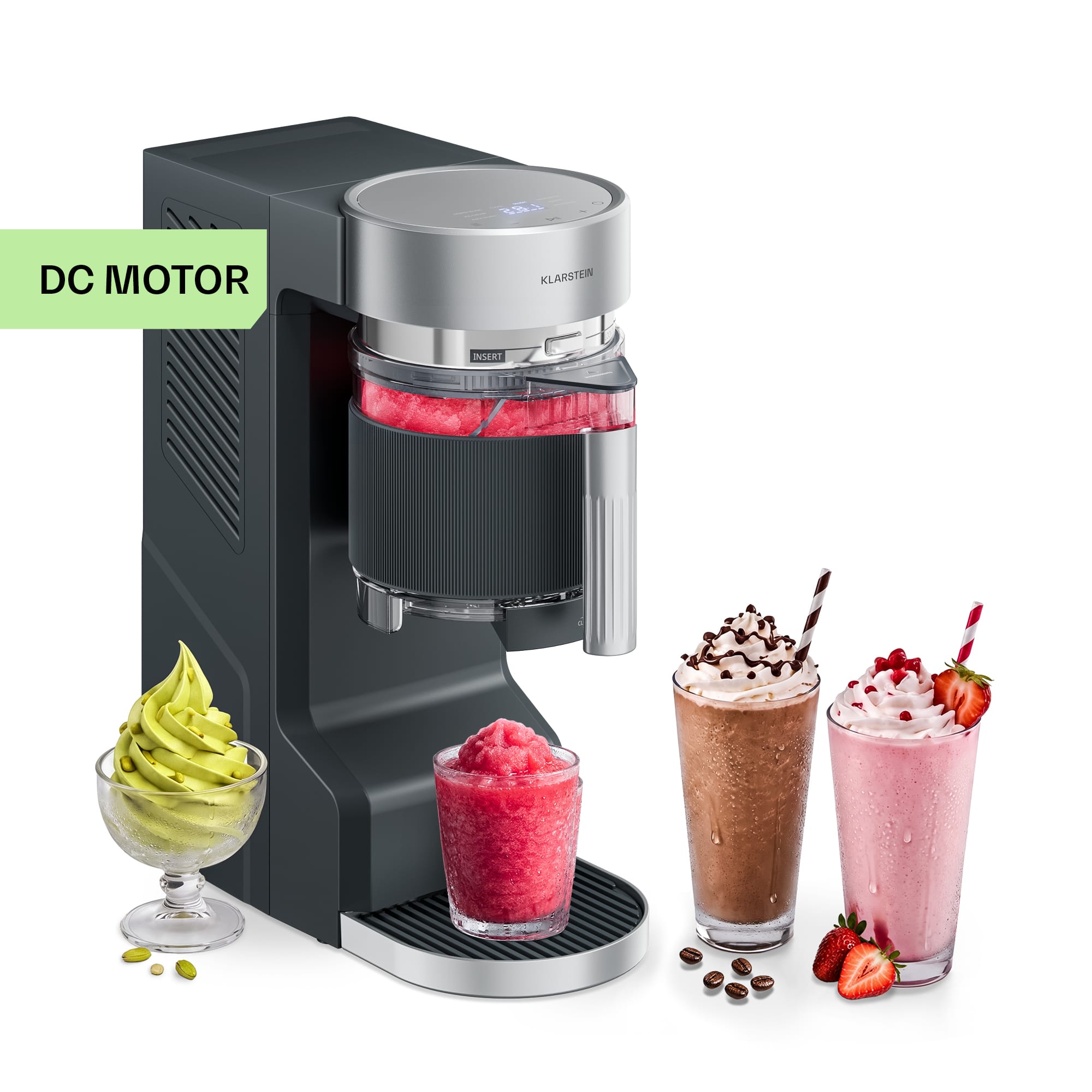 Klarstein VertiFrost kompresszoros fagylaltkészítő | 1,2 l | 160 W | érintőképernyős vezérlés | 7 üzemmód
