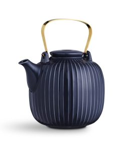 Hammershoi sötétkék porcelán teáskanna, 1,2 l - Kähler Design